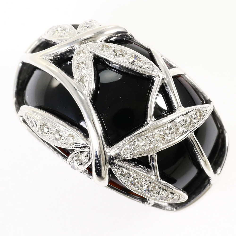 VINTAGE 18k Silver Diamond Ring